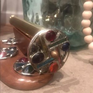 Sheryl Koch Kaleidoscopes Starfire Collection Wood Stand 4 Wheels